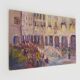 Oil on wood by Riccardo Capone Procession 50s 60s