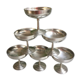 Set 6 stainless steel sorbet cups