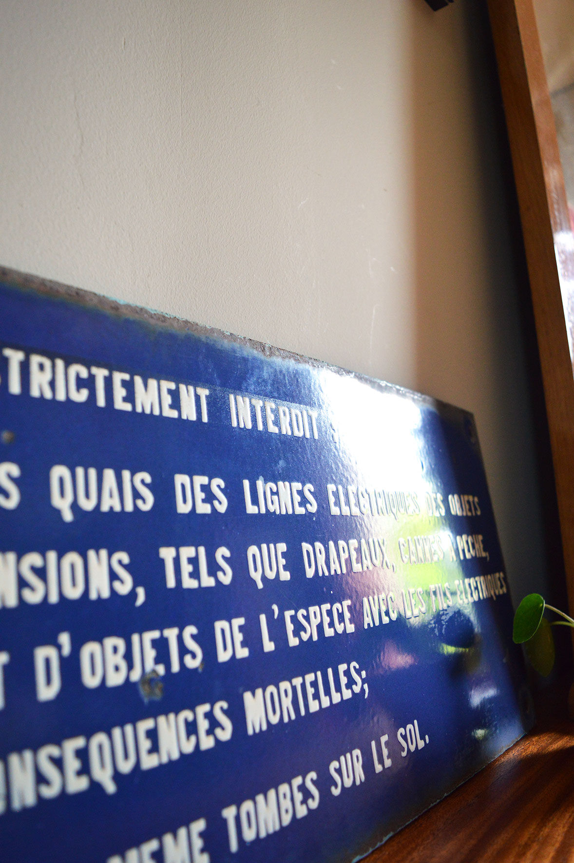 Plaque émaillée de gare