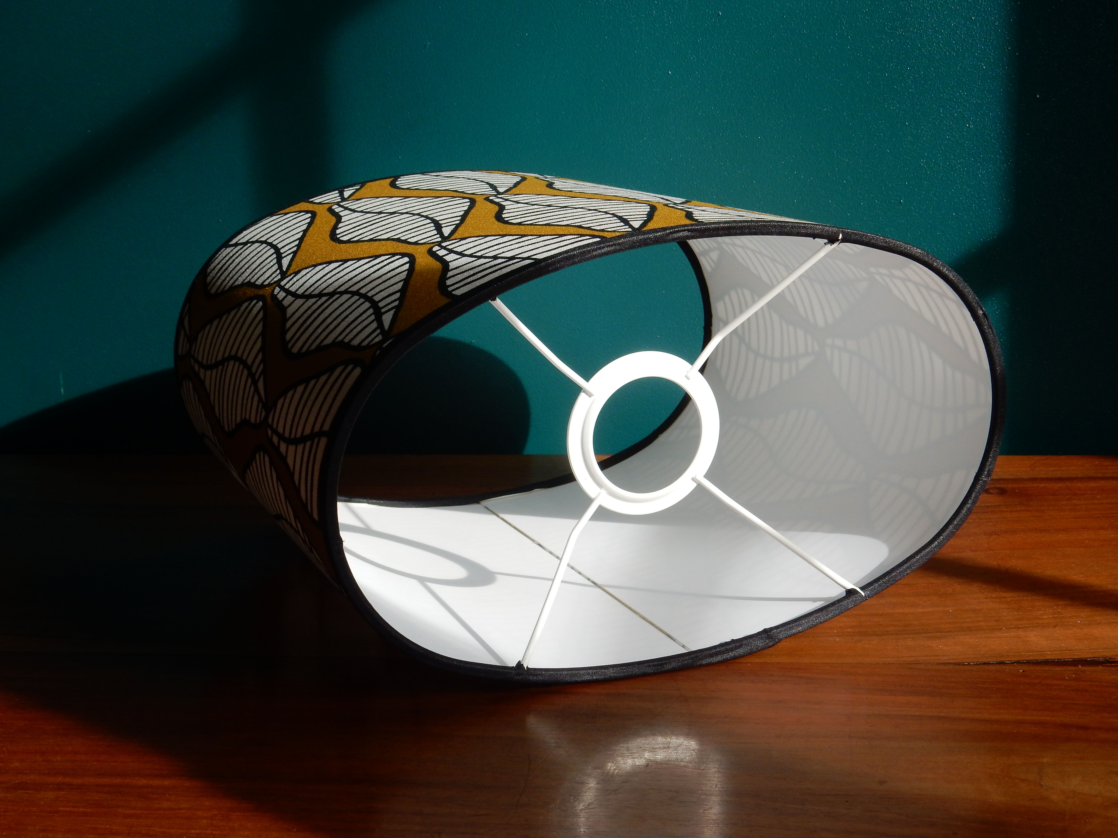 Oval lampshade vintage fabric Ikea 2006 design Linda Svensson