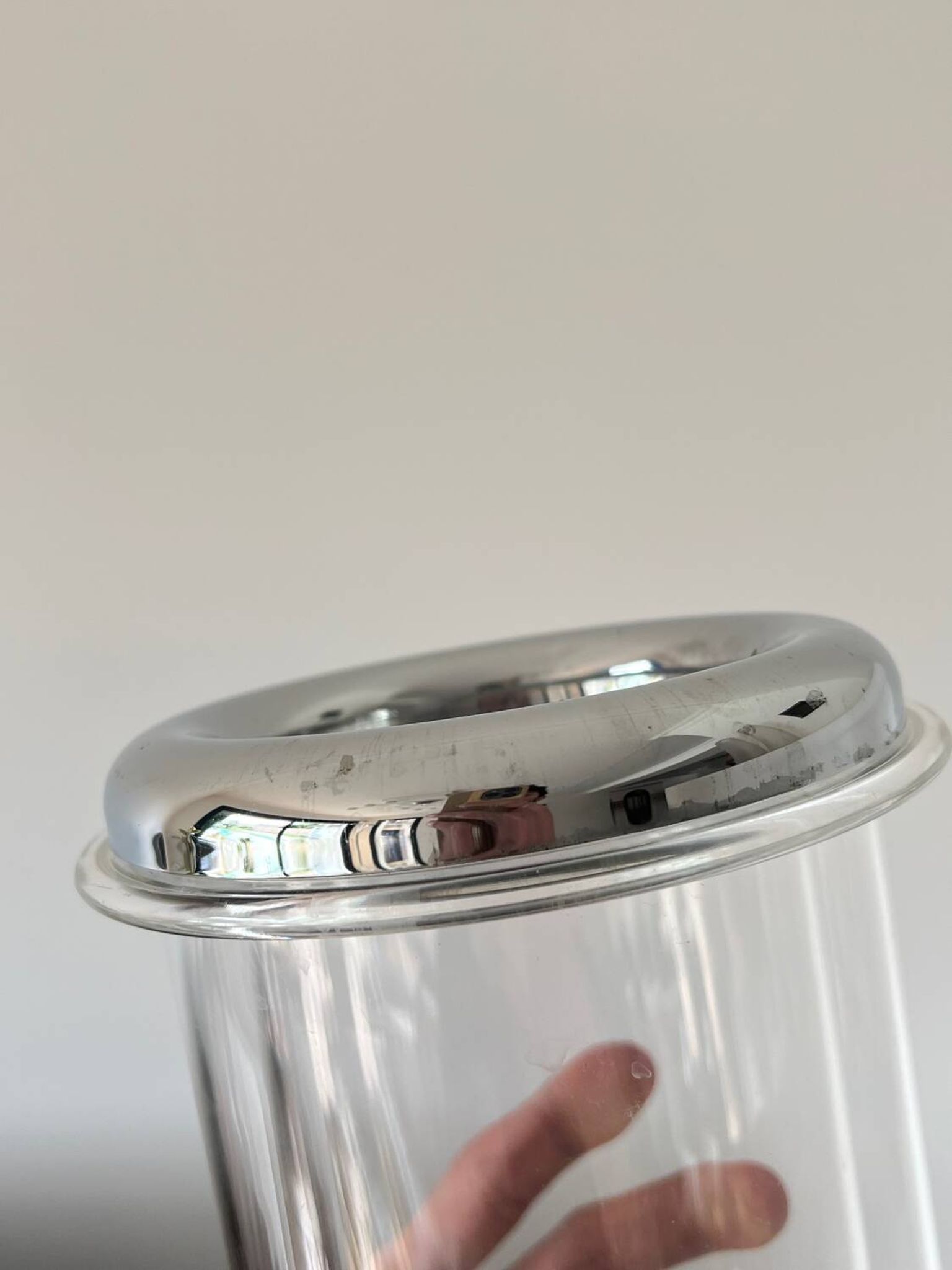 Guzzini ice bucket / wine cooler with chrome rim