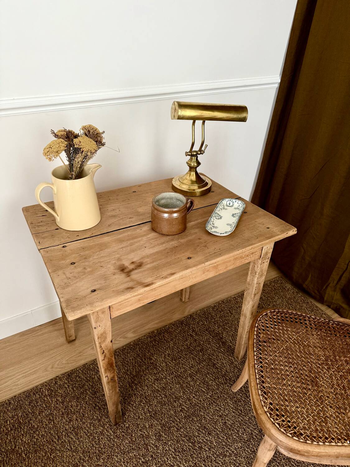 Renovated wooden side table or small desk