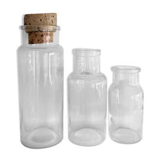 Apothecary bottles x3