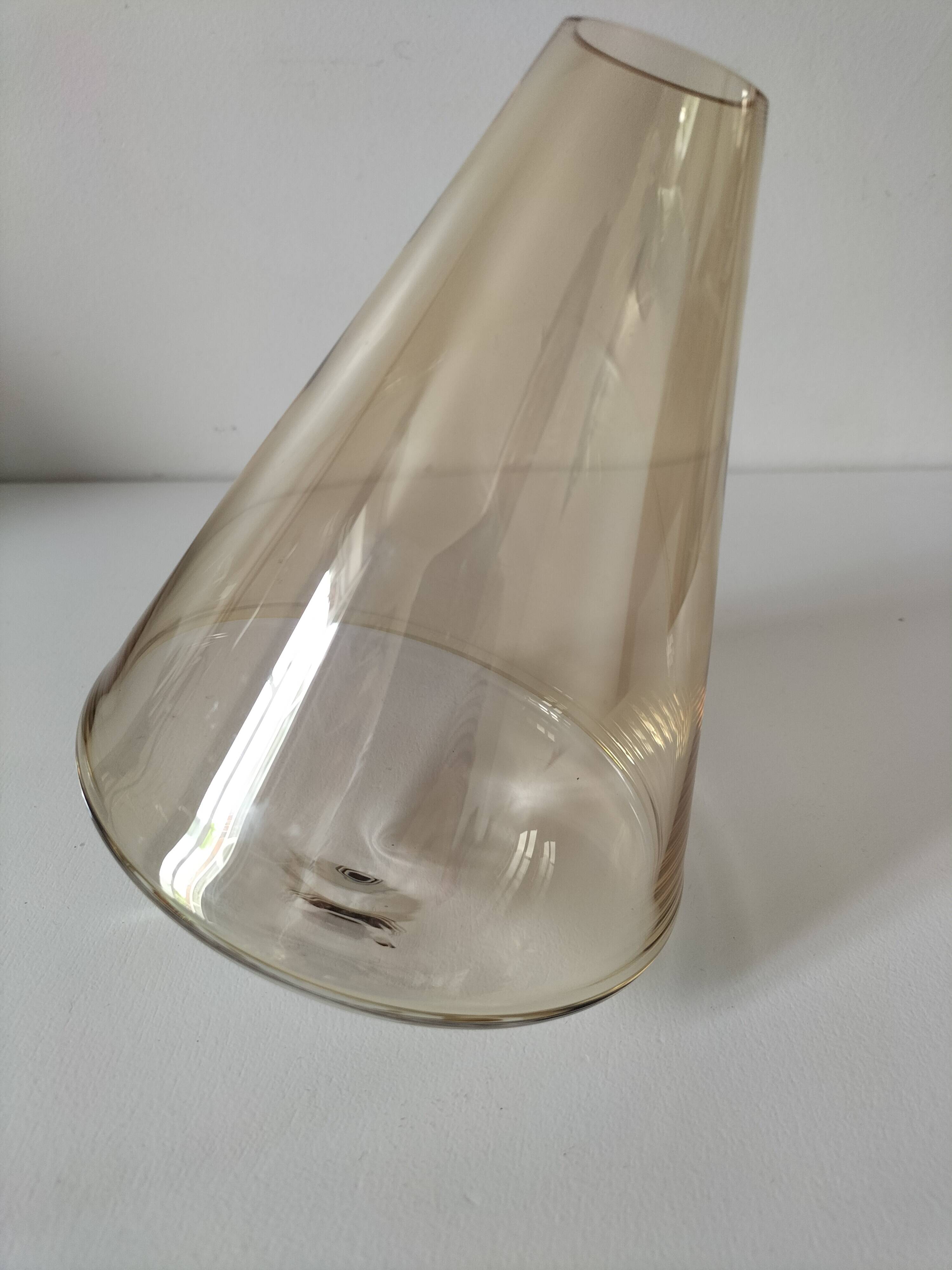 Amber fairy vase by Guy Degrenne