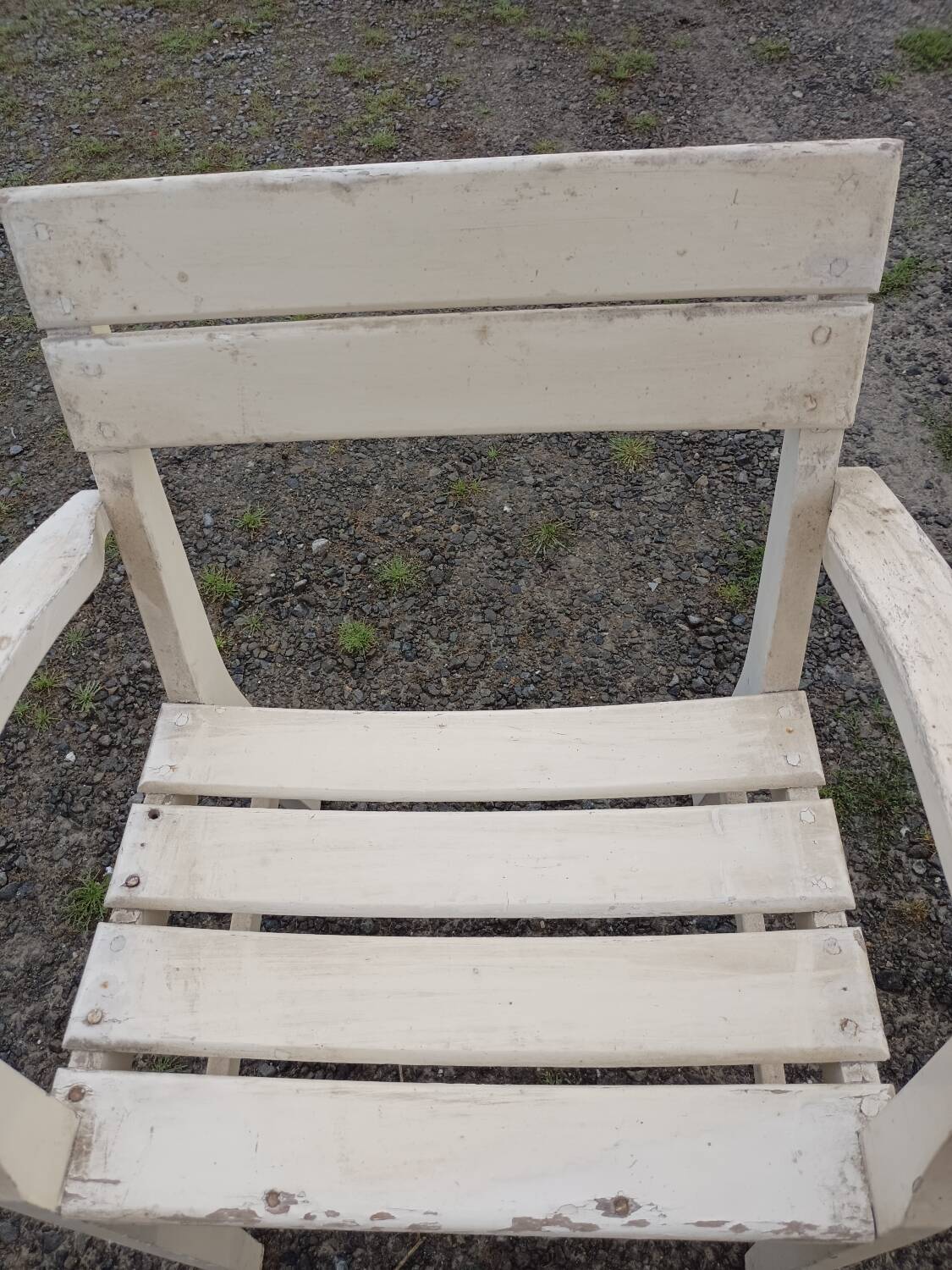Pair of wooden armchairs