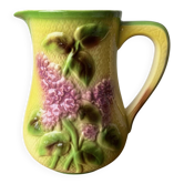 Antique St. Clement "Lilac" earthenware pitcher