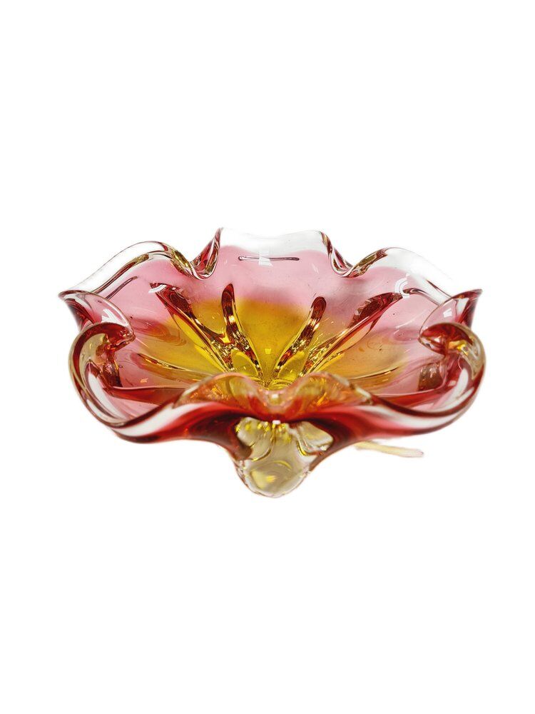 Decorative bowl by J. Hospodka for Chribska Glassworks, Czechoslovakia, 1960s