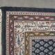 Beautiful vintage oriental rug with mainly blue colours 195x147cm