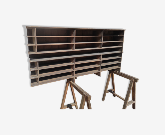 Paire de casiers surmeuble bureau scriban secretaire rangement étagères murales
