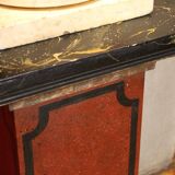 19th Century Italian Faux Marble Lacquer Architectural Pedestals or Columns, Set of 2