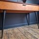 Vintage furniture with tapered legs, desk, console, dressing table.