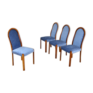 4 chaises bois & velours