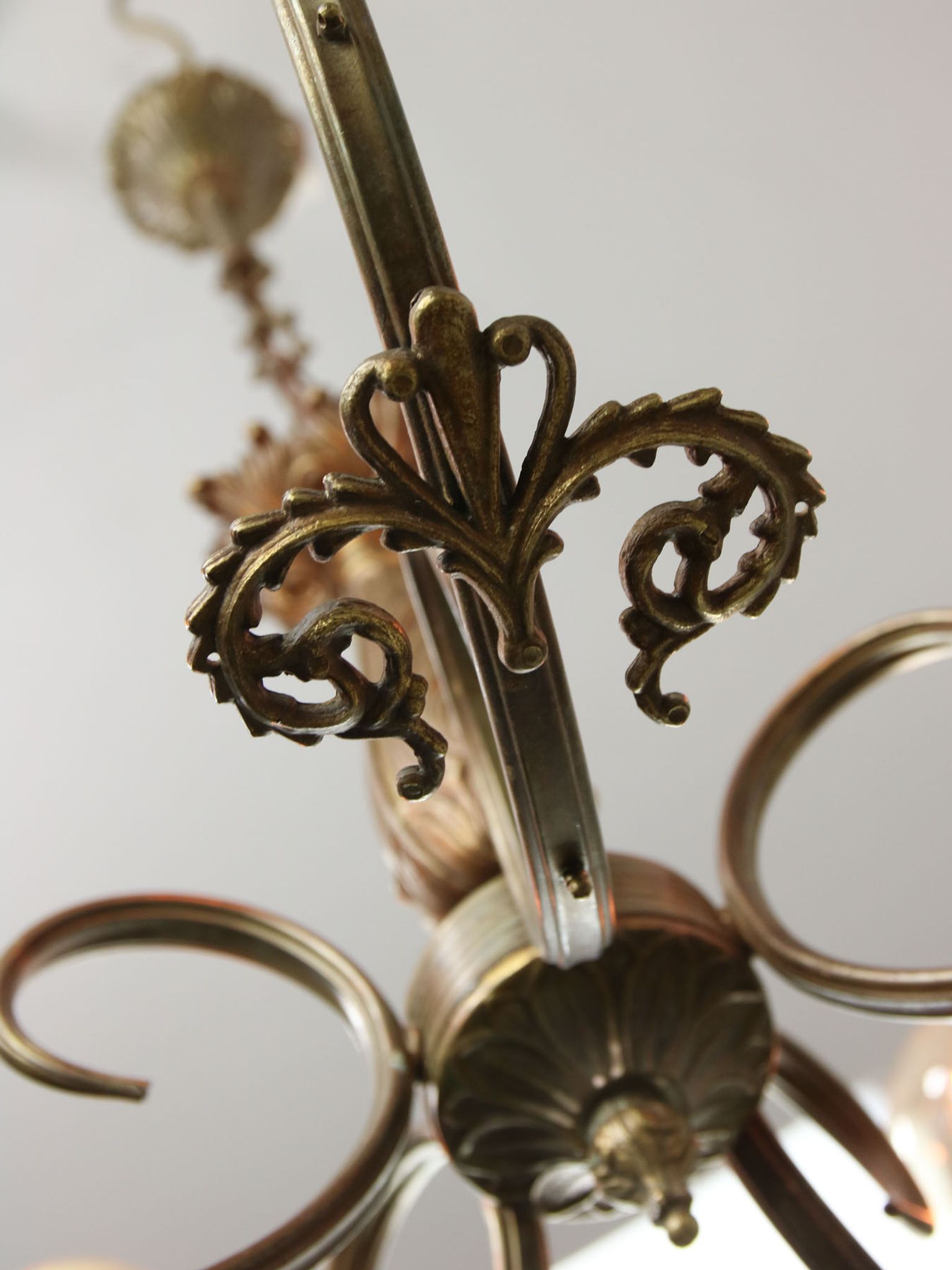Lustre en laiton Art-déco, années 1930