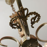 Art-deco brass chandelier, 1930s