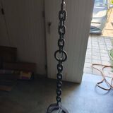 Brutalist chain floor lamp in wrought iron