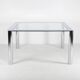 Square chrome-plated steel table by Sergio Mazza for Cinova, Italy, 1970s