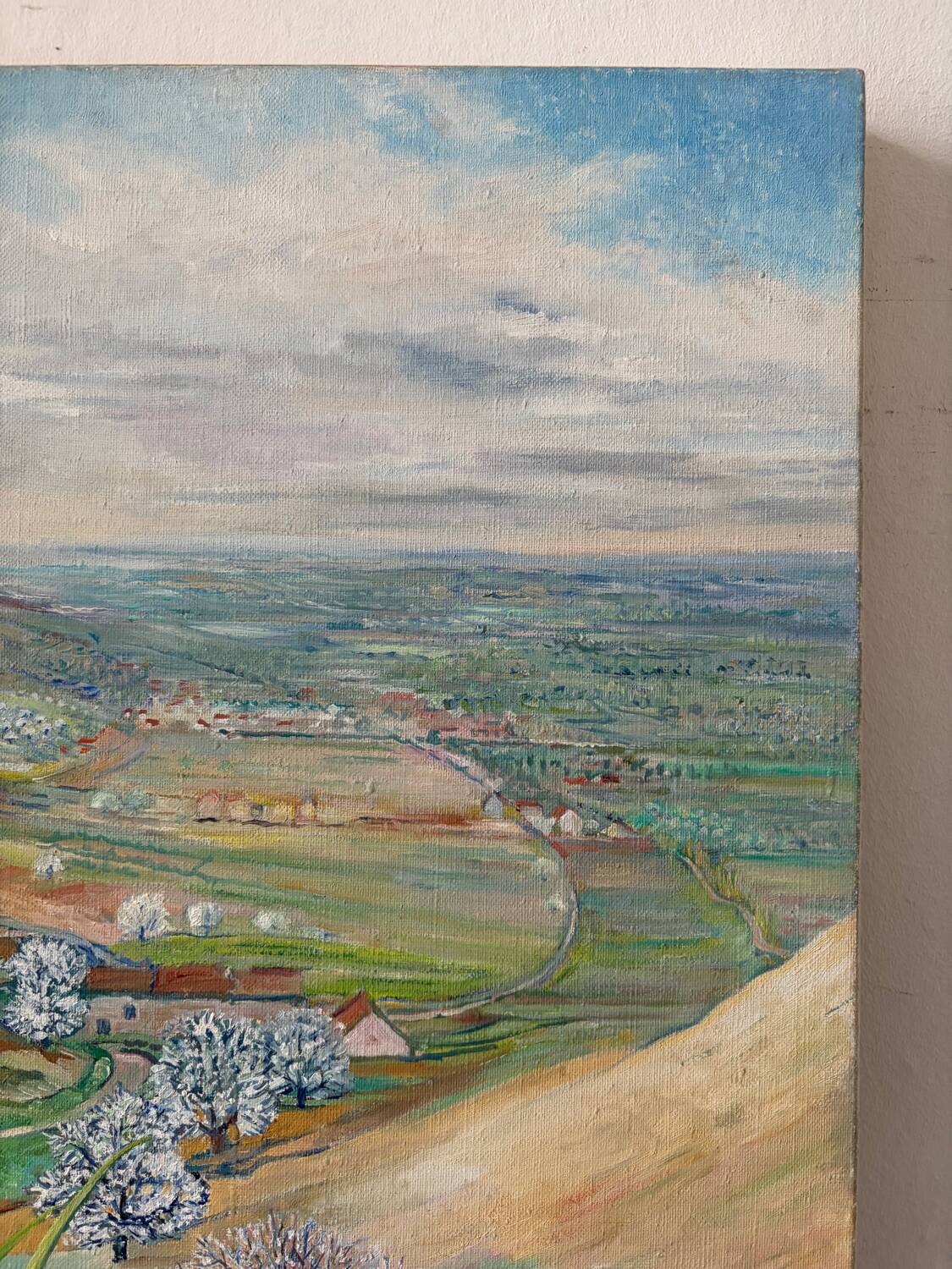 Spring landscape, Puy de Dôme, signed Maurice Bouillot, 1972