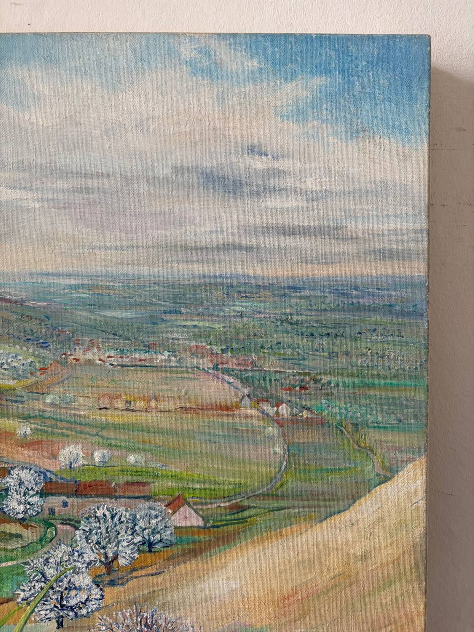 Spring landscape, Puy de Dôme, signed Maurice Bouillot, 1972