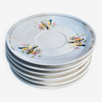 6 mini vintage sweet plates with tits