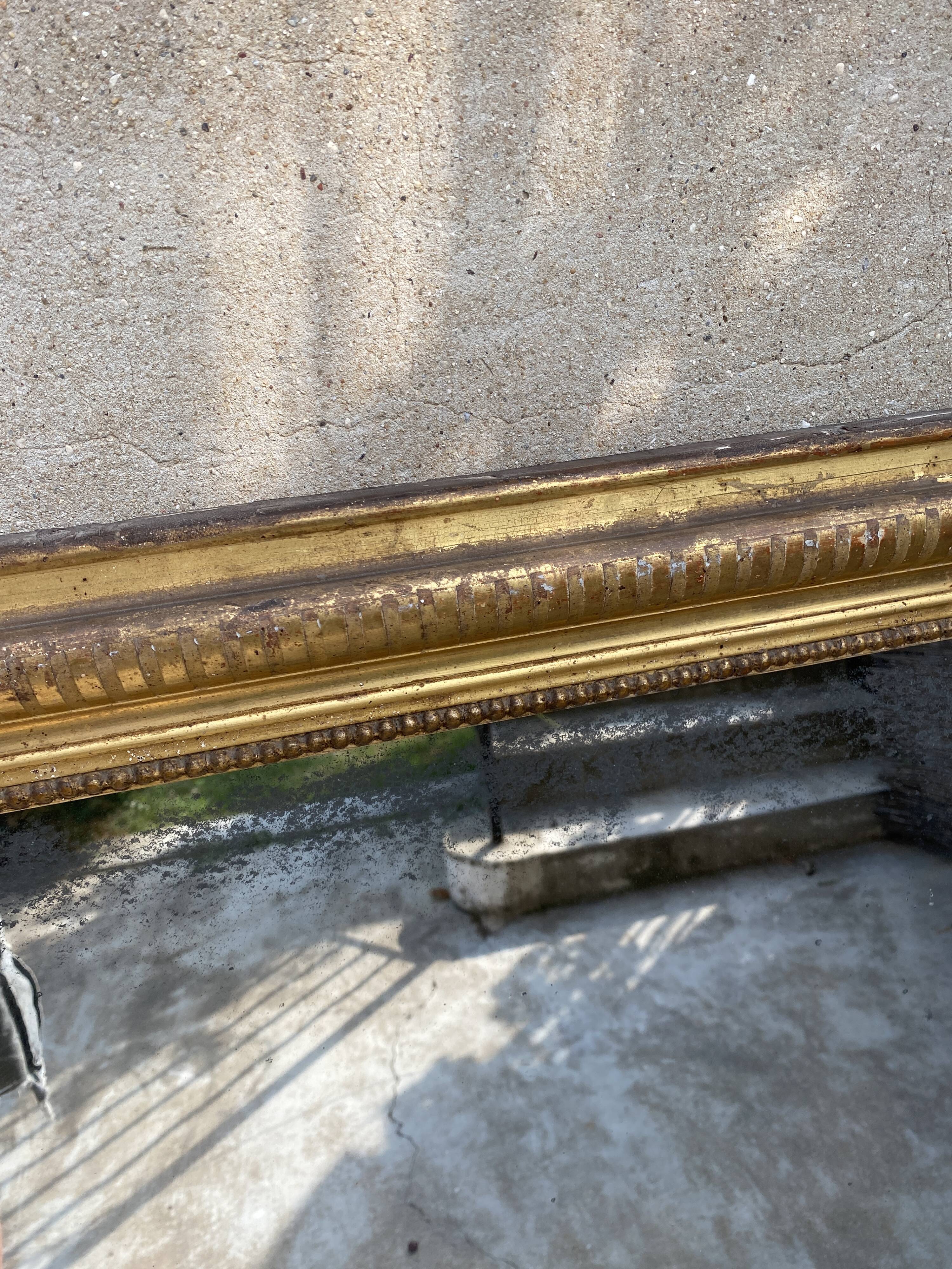 Miroir Louis Philippe doré 120x88