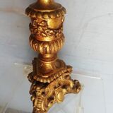Wooden candlestick and gilded stucco from the beginning of the 20th century