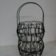 Egg basket in braided metal