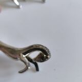 Set of 6 silver metal knife rests
