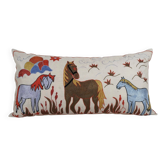 Vintage embroidered cushion cover 46x86 cm