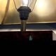 Pair of burl and copper table lamps by style Mahey