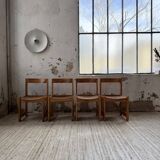 Set of 4 70s elm chairs, Regain