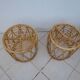 Rattan poufs