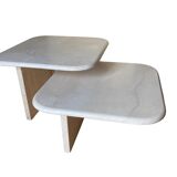 70s travertine nesting tables