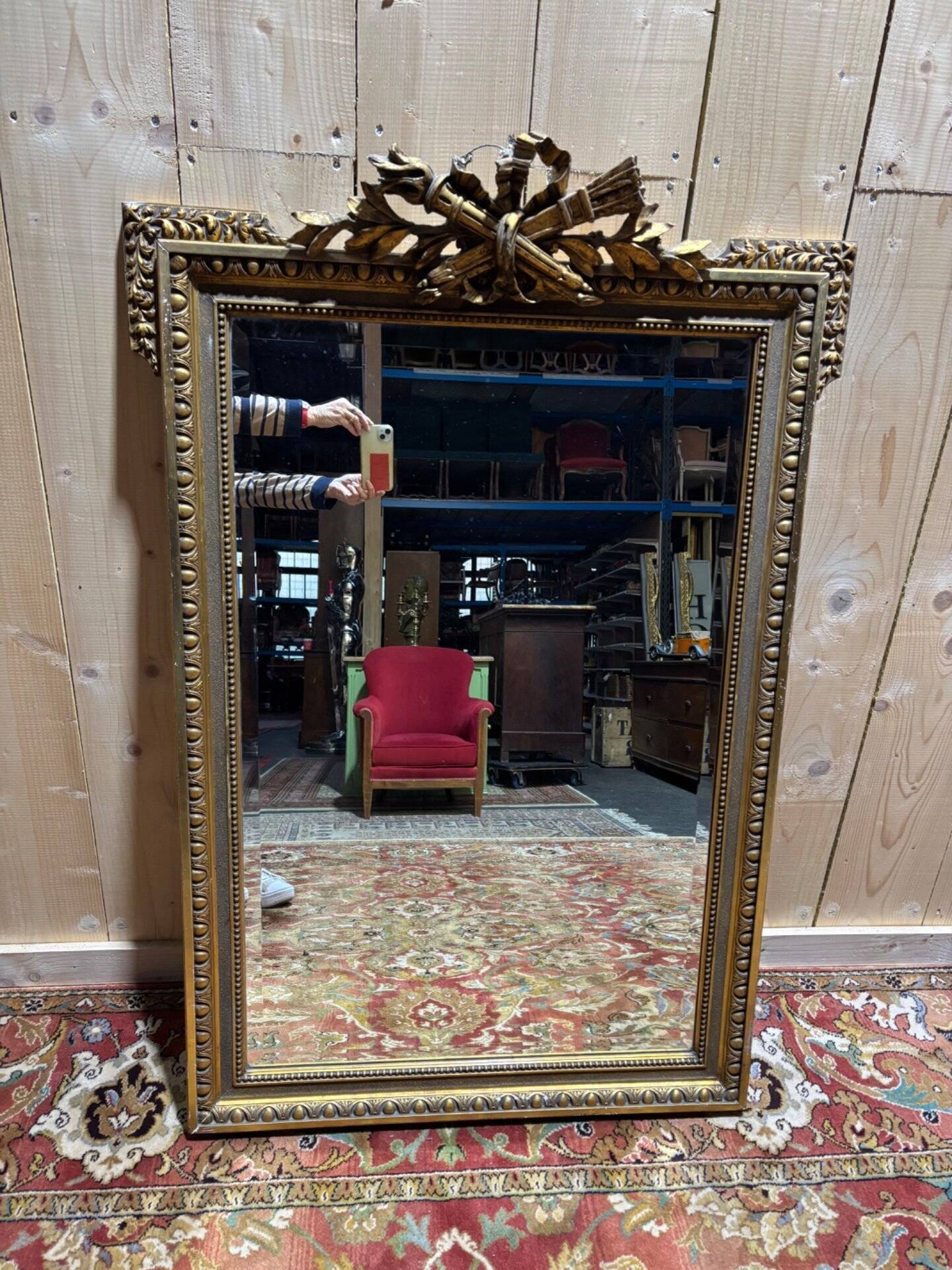 Louis XVI style rectangular mirror