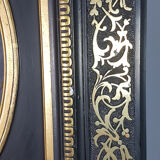 Napoleon III black and gold laqué frame, oval view 46x40 cm