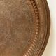 Large ancient copper tray, engraved Persia, offering scenes, vintage ethnic