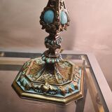 Lampe style napoléon 3 bronze peint electricité