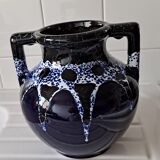 Blue amphora vase