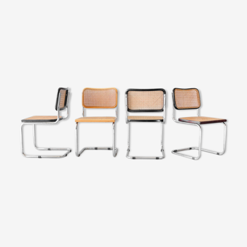 Set of 4 cesca B32 chairs by Marcel Breuer