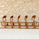 Six vintage sled chairs model Luge design from the 1960s by Baumann.