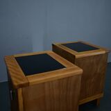 1935s pair of rare Art Deco bedside tables, Czechoslovakia