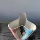 Iridescent ceramic vase signed Sicas 1960