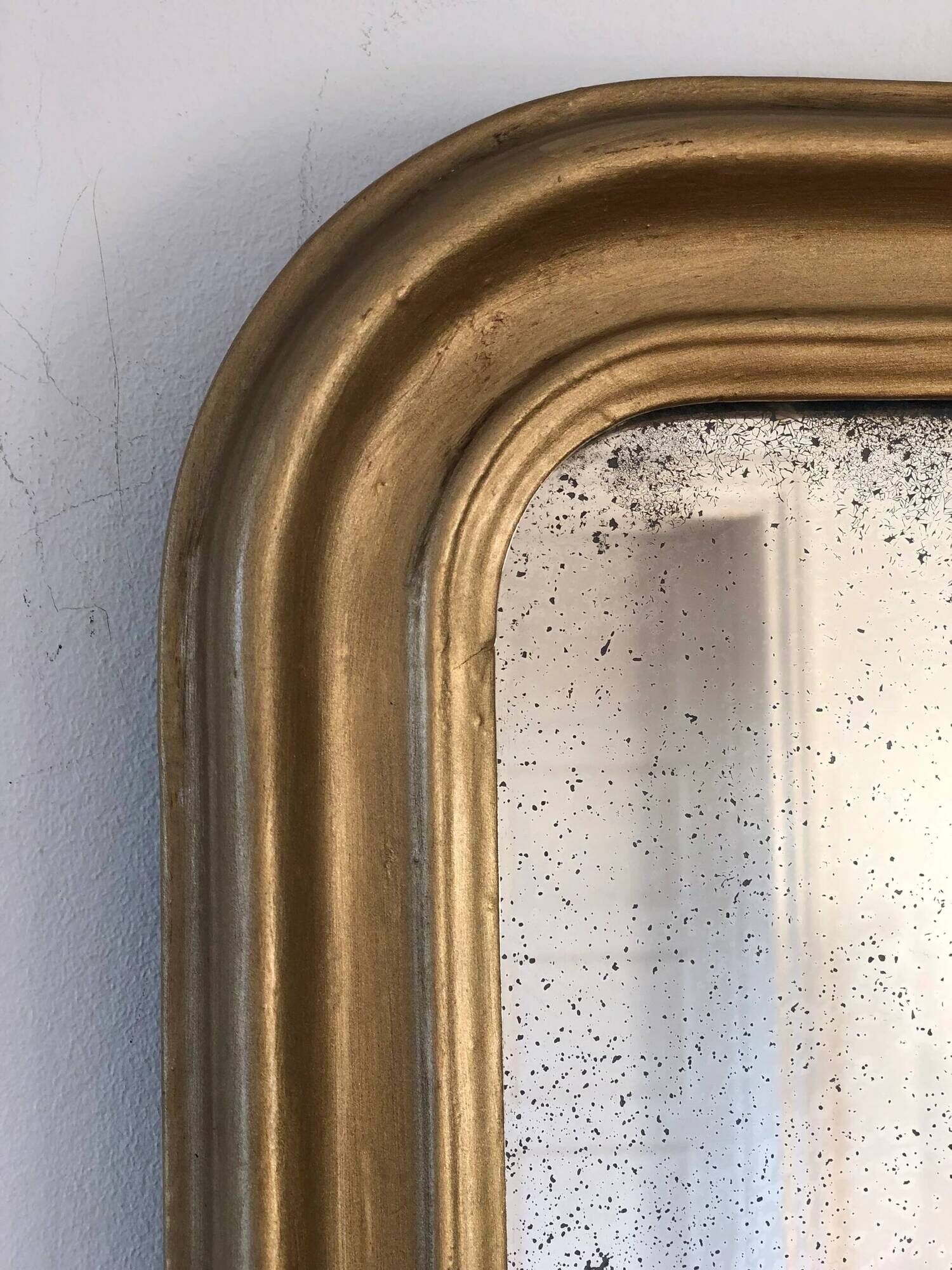 Antique French Louis Philippe full length mirror – gold, late 19th century