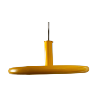 1970s Original Yellow Pendant - Produced In Denmark By Fog & Morup - Designed By Hans Due - XL 50 cm