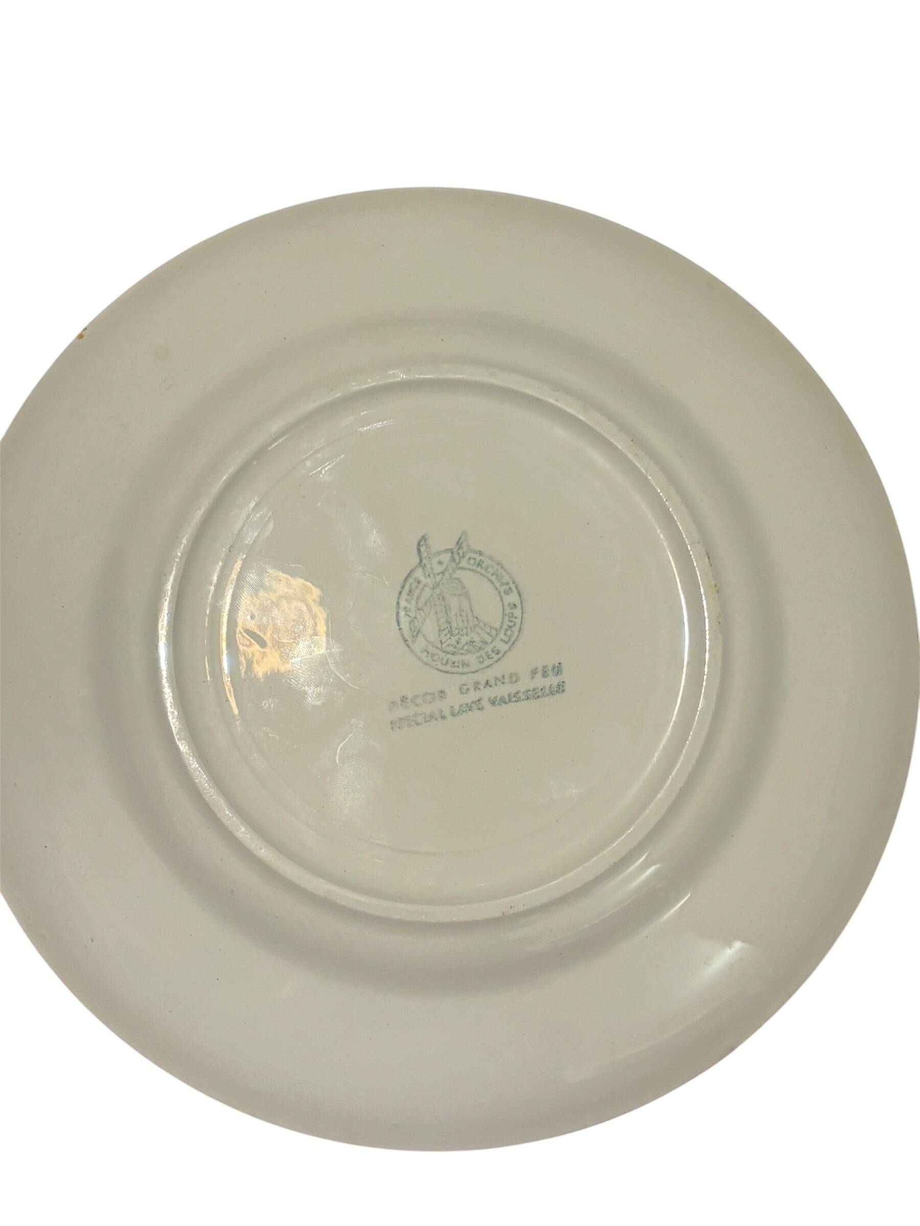 Vintage plate "Apple" - Moulin des Loups Orchies Manufacture