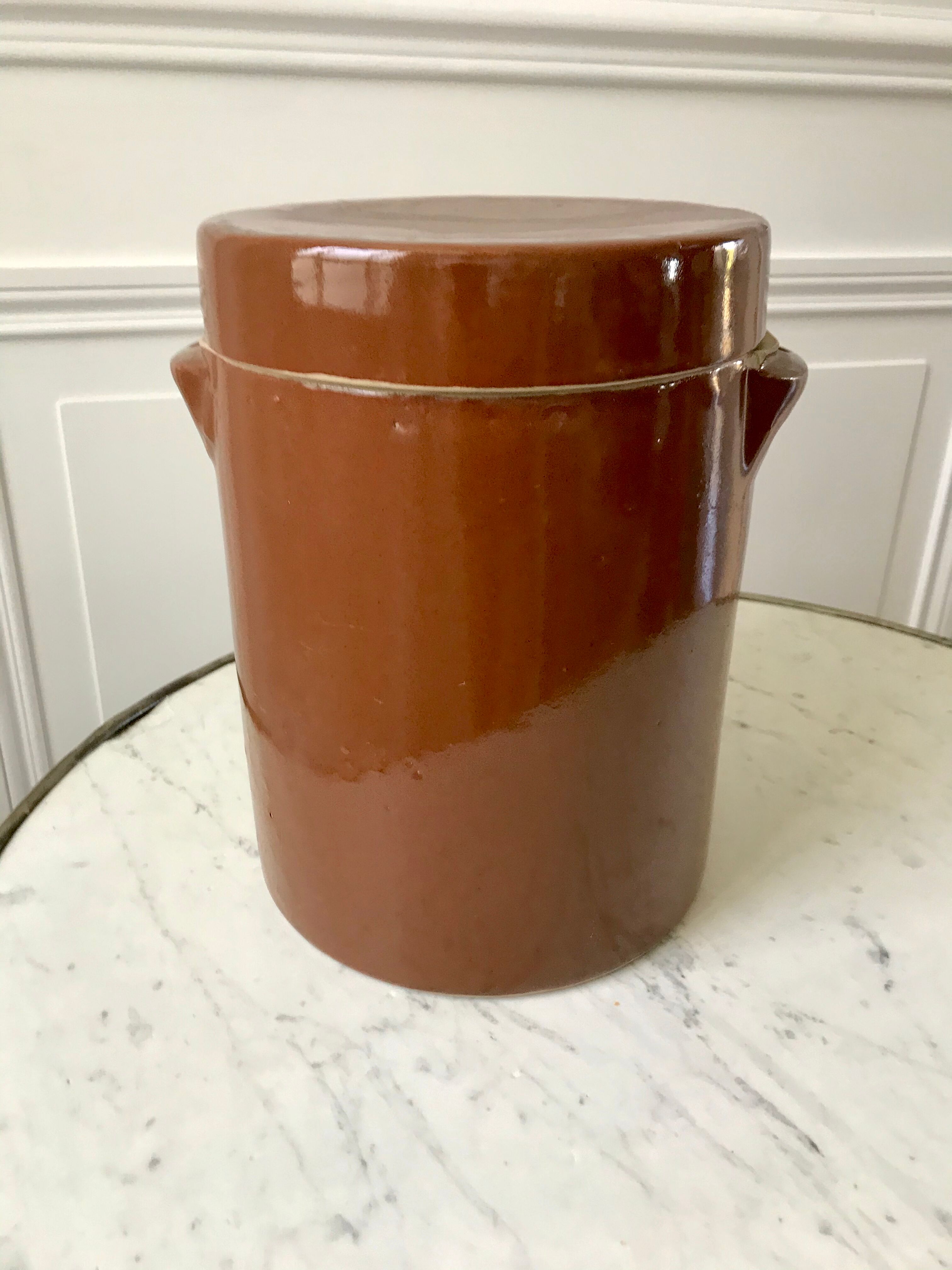 Saloir in glazed stoneware vintage 70s