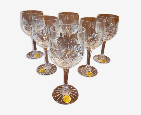 6 verres cristal les grands ducs h 17.8 cm
