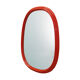 Mirror in a red frame, Danish design, 1970s, made in Denmark