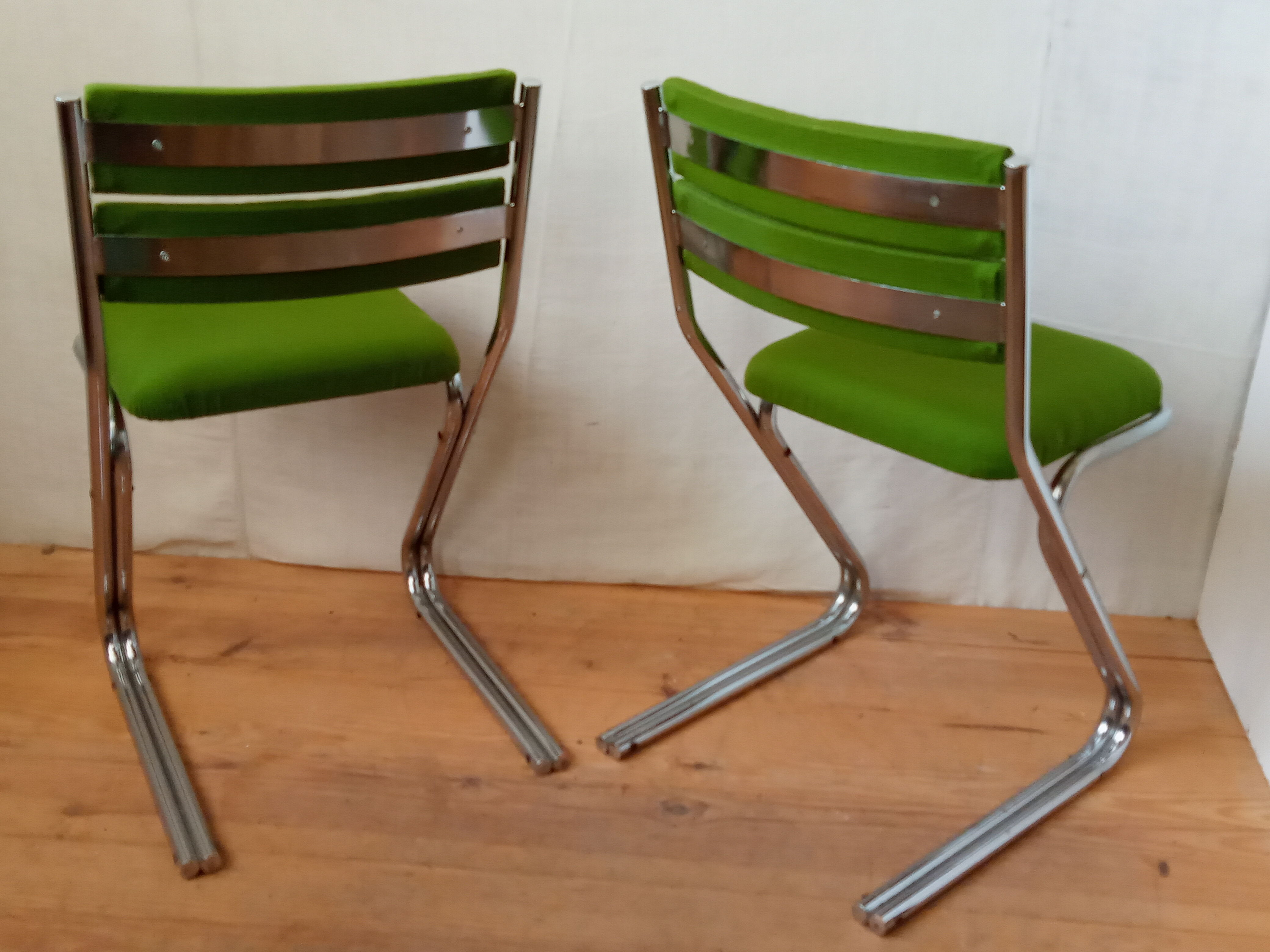 Pair of chrome chairs 1970s
