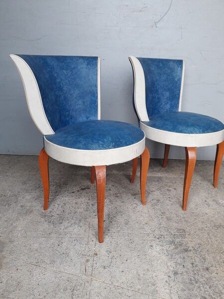 Pair of hairdresser chairs era art deco 1930
