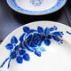 Ensemble de 6 assiettes bleues